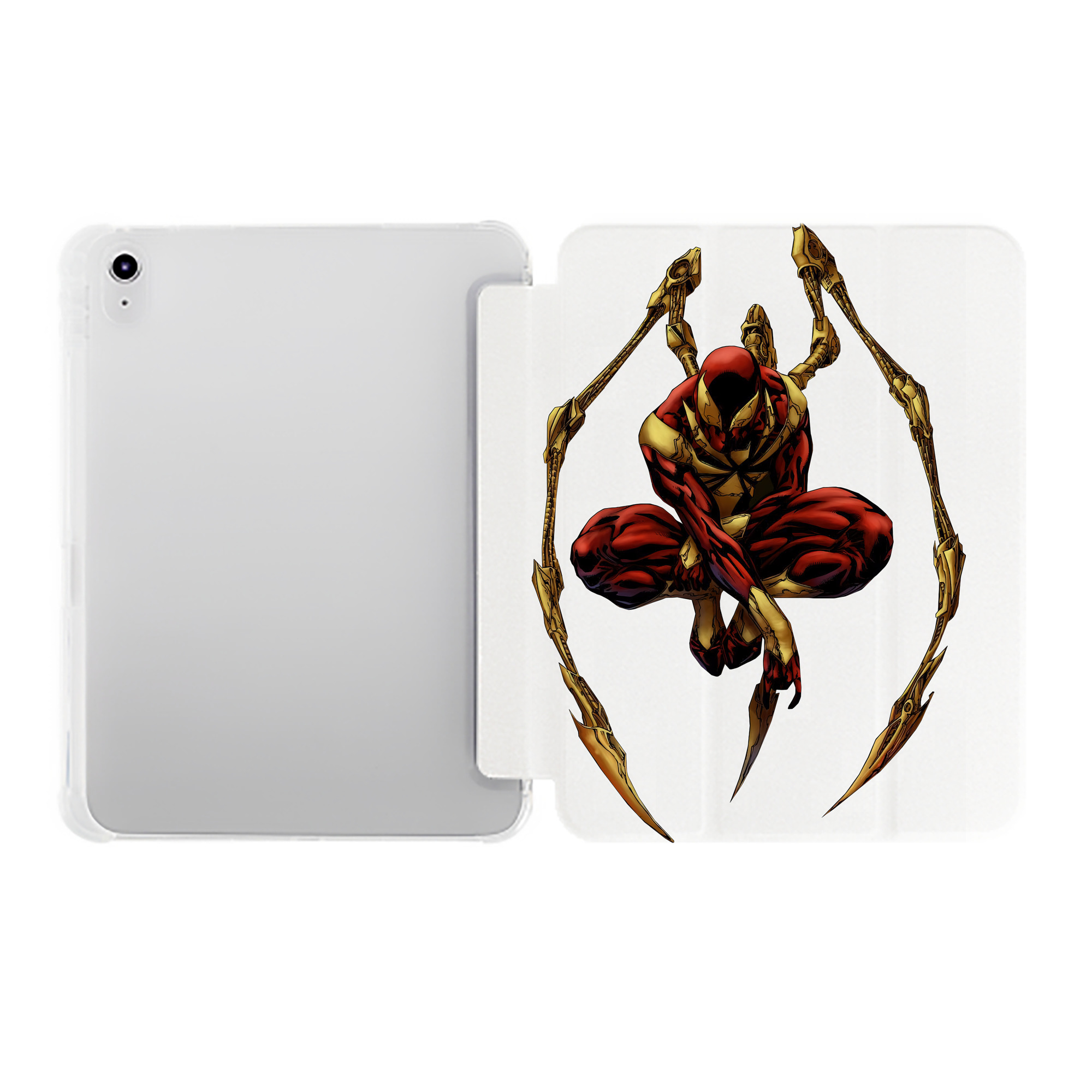 （画像用） Spider Man スパイダーマン IPad ケース ペン収納付き 三つ折りスタンド PUレザー×シリコン 対応機種9.5/10.5/10.9インチ